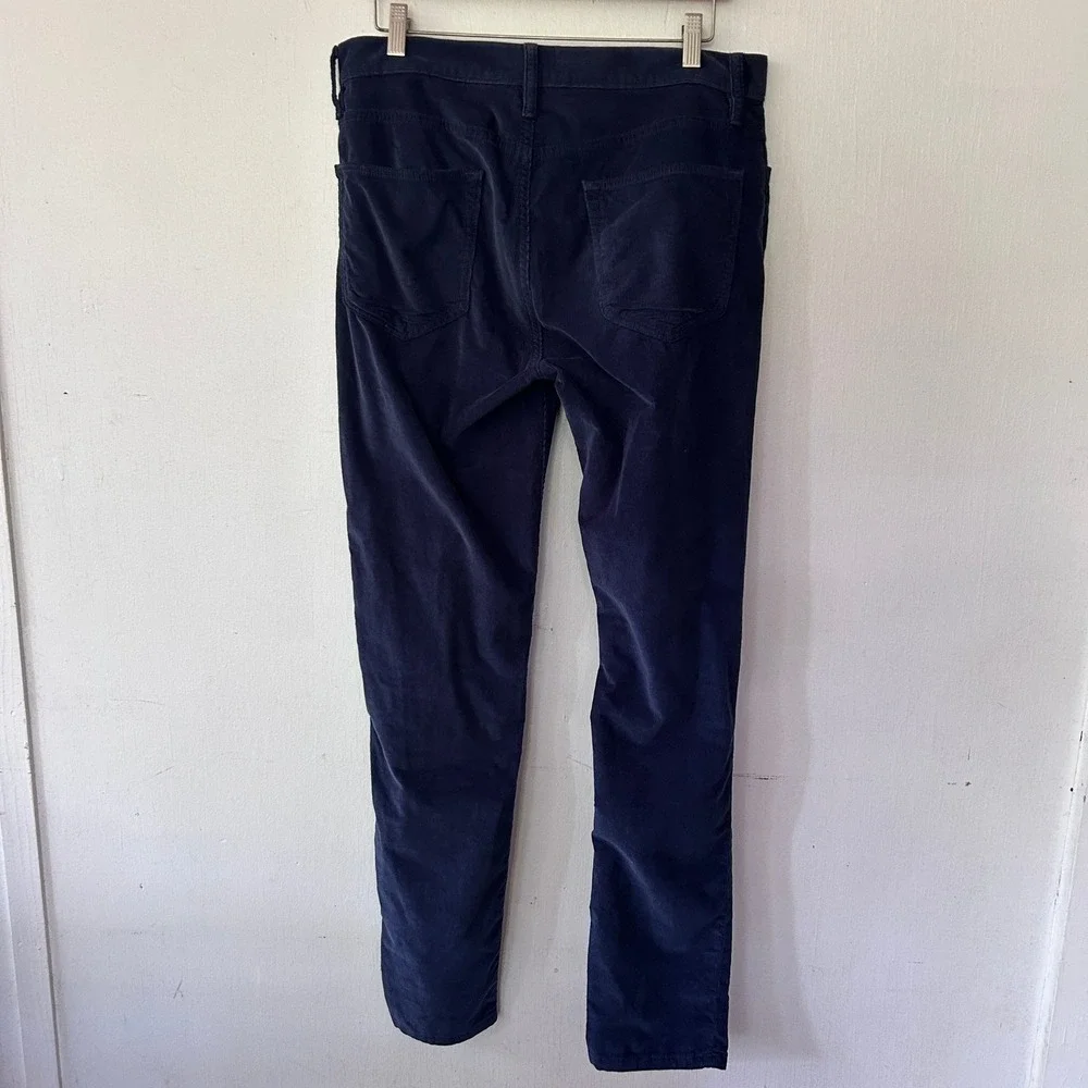 Banana Republic Traveler Mens Corduroy Pants 32x34 Skinny Fit Blue Old Money
